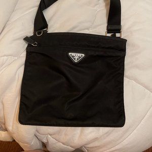 Authentic Prada Tessuto Cross Body Messenger Bag